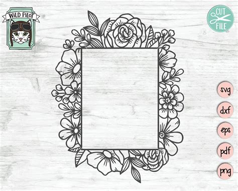 Download 450+ Floral Frame SVG Cut Images